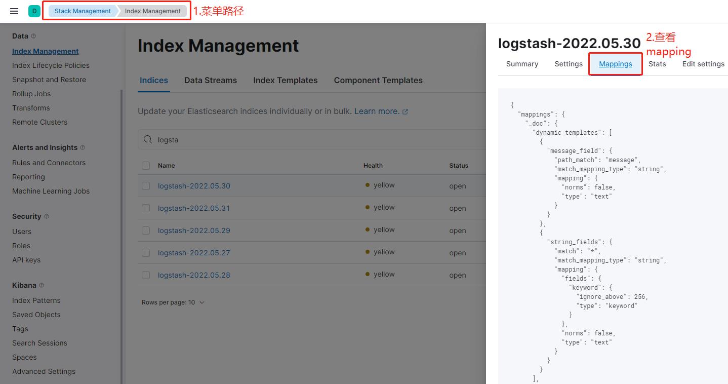 kibana-index-mapping